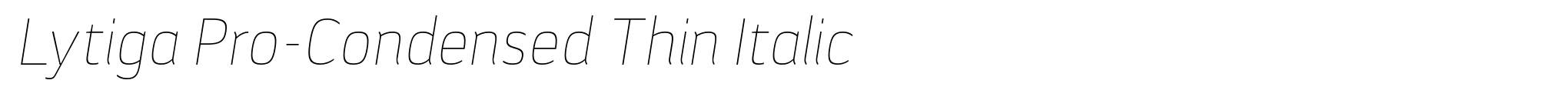 Lytiga Pro-Condensed Thin Italic image